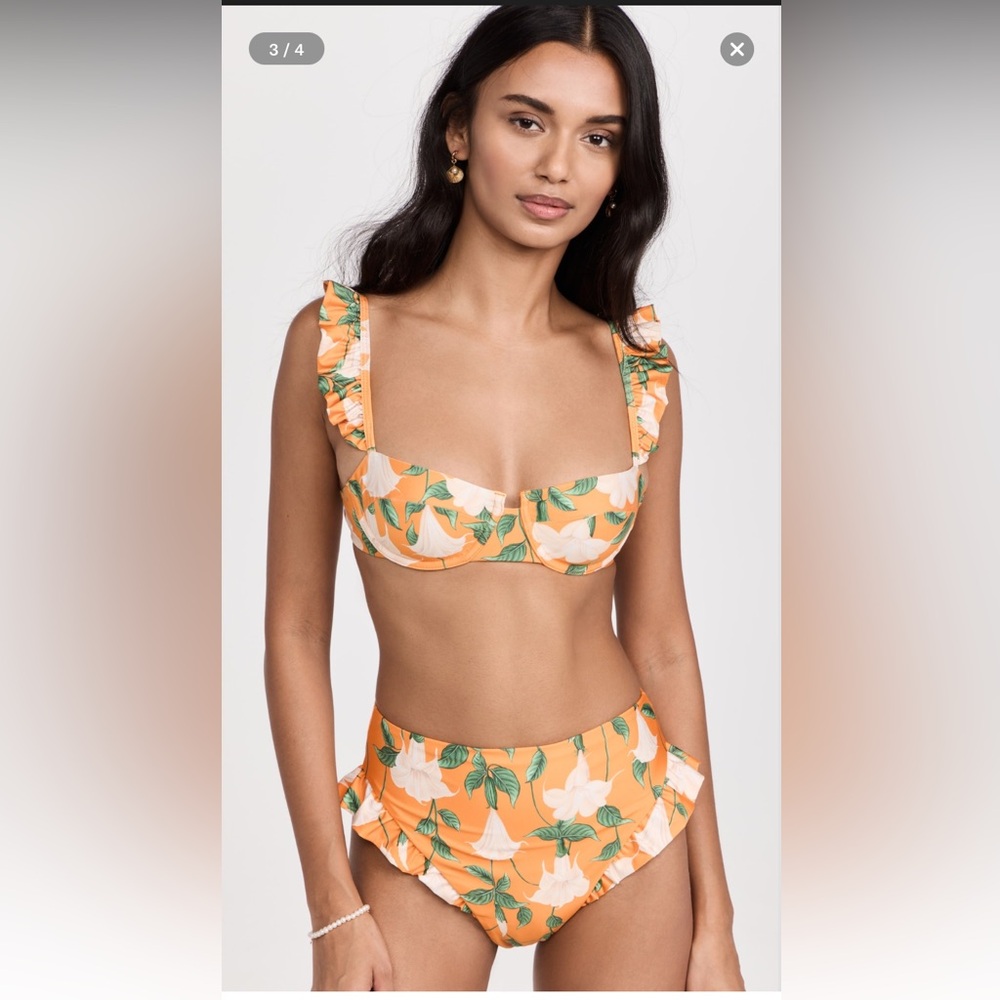 Agua by Agua Bendita Jengibre Sabanero Dorado Bikini Bottom